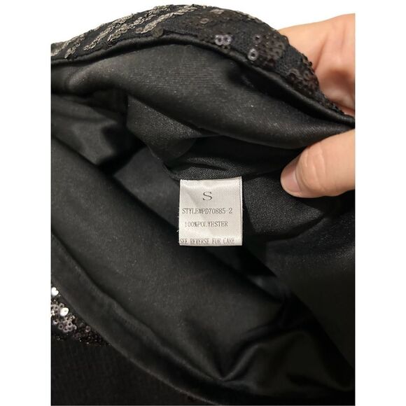 Rhapsodielle Black Strapless Party Dress Size Small - Picture 7 of 8